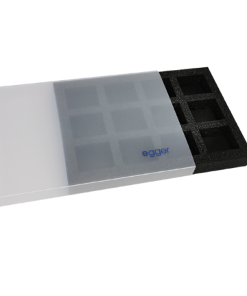 Écrin de présentation "Mini" avec un insert de 12 compartiments, noir/gris