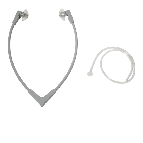 Stéthoclip standard, gris, avec bouchons de plastique dur